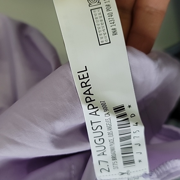 Anthropologie Lavender Puff Sleeve Dress - Picture 6 of 15